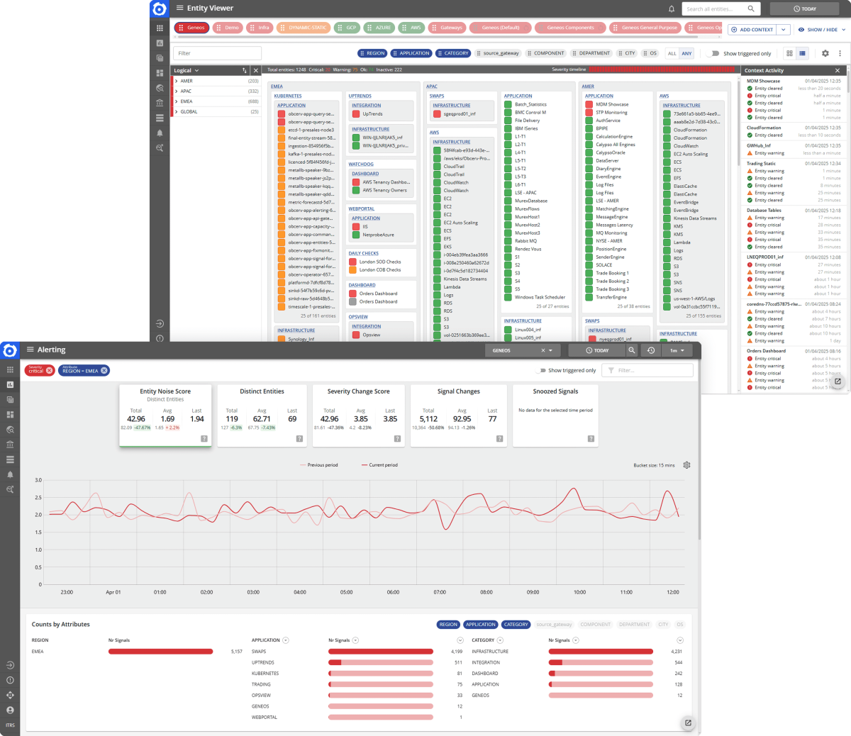 Alerting app screenshots